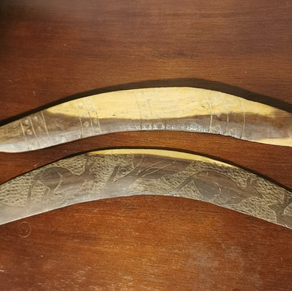Vintage Hand Carved Australian Boomerangs - Picture 5 of 5